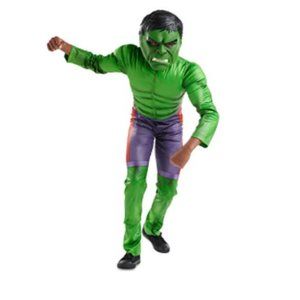 Marvel Hulk Costume for Boys, Green,Size 4